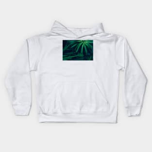 Green Leaves with a Tiny Red Beetle Kids Hoodie